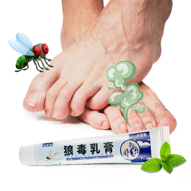 

20g Foot Odor Ointment Remove Beriberi Cream Foot Peeling Treat Dressing Tinea Pedis Repair Fungus Inhibitor Antipruritic Care