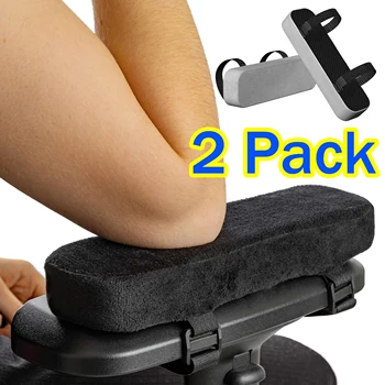 2 Pcs Office Chair Arm Pads,Soft PU Sponge Arm Rest for Desk Chair Gaming Chair,Arm Rest Cover Elbow Support,Removable Cleaning 1