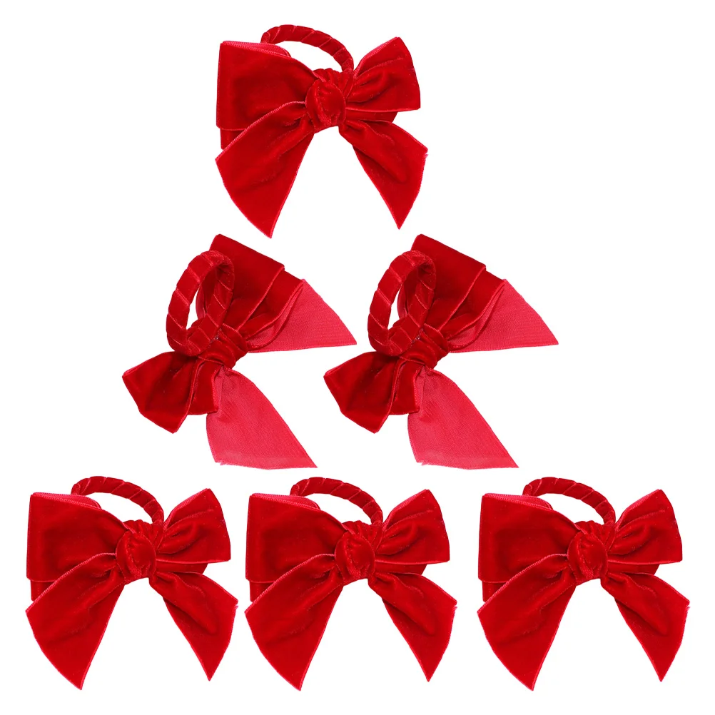 

6pcs Bowknot Banquet Napkin Rings Wedding Napkin Buckles Decorative Napkin Holders Party Favors
