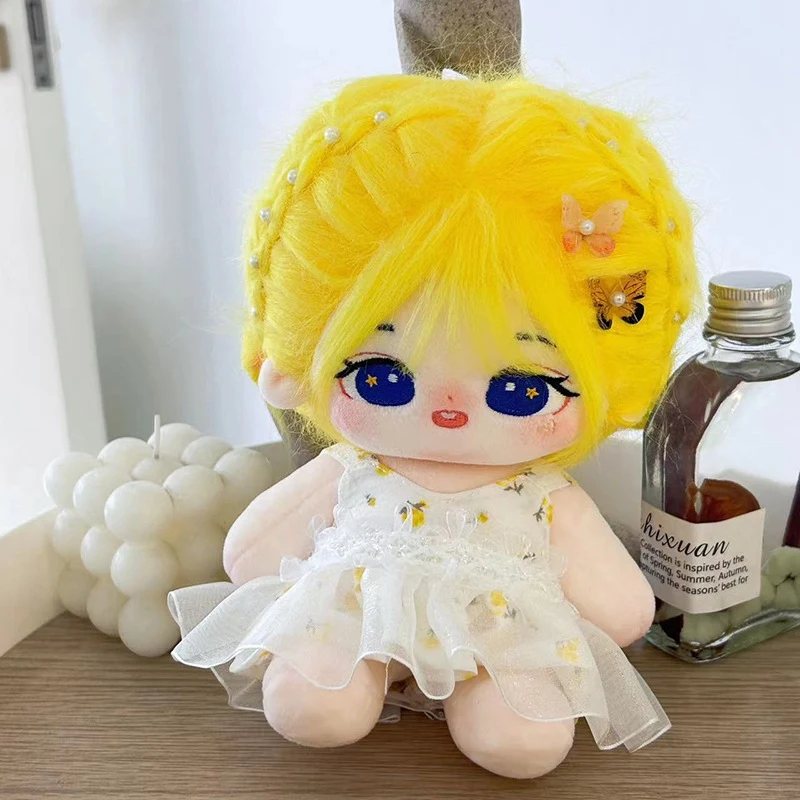 20cm Kawaii IDol Doll Cute No Attribute Girls Baby Soft Stuffed Star Dolls Anime Cartoon Collection Gifts for Kids Girls Fans одеяло лебяжий пух soft collection р 110х140