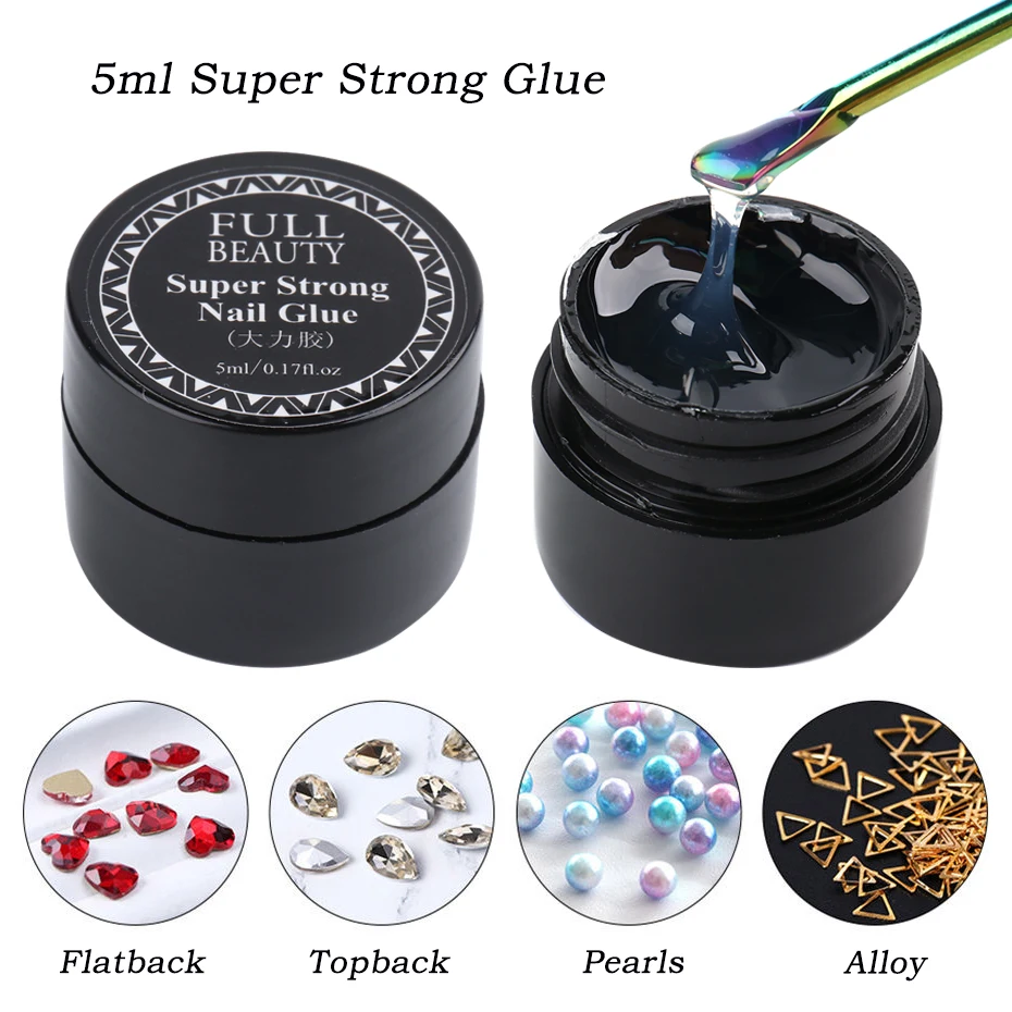 Vettsy Super Strong Rhinestone Glue Gel Nail Jewels Glue for Nail Art Gems