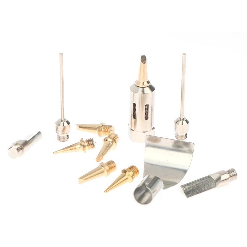 5/6pcs Butane Gas Soldering Iron Kit Welding Kit Torch Pen Tool Copper+Iron Gas Welding Kit Gas Soldering Iron Head