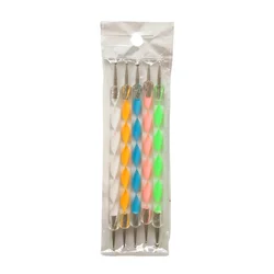 Deluxe Assorted Art Pen Set with Screw Rods and Double - Ended Dot Brushes (Colours 5pcs)