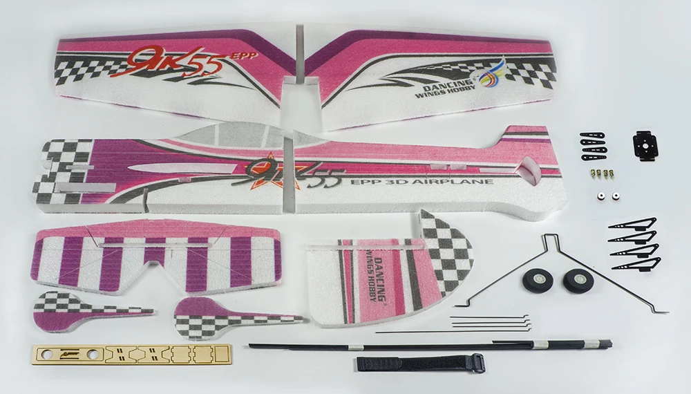 Planeur RC 2.4G 3CH avec gyroscope, noir/blanc, 46cm