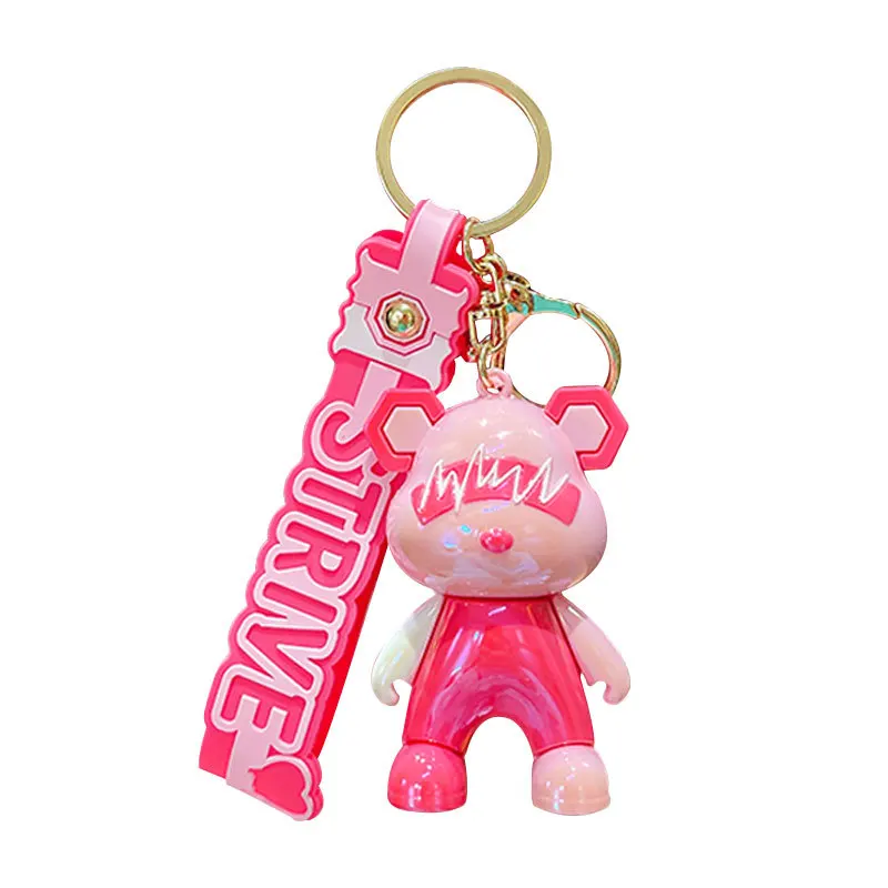 

Lightning Bear Keychain Cool Car Key Decoration Couple Bag Pendant Gift Wholesale Trend Exquisite Fashion Car Keychain Boys