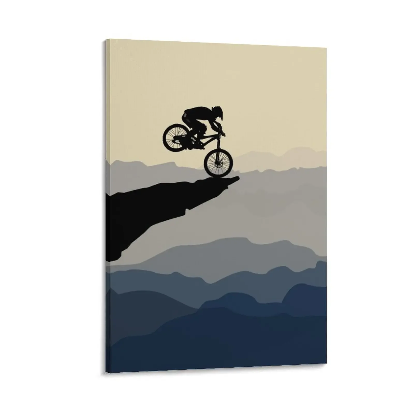 

MTB posing on the precipice Canvas Painting poster anime room decorations aesthetic