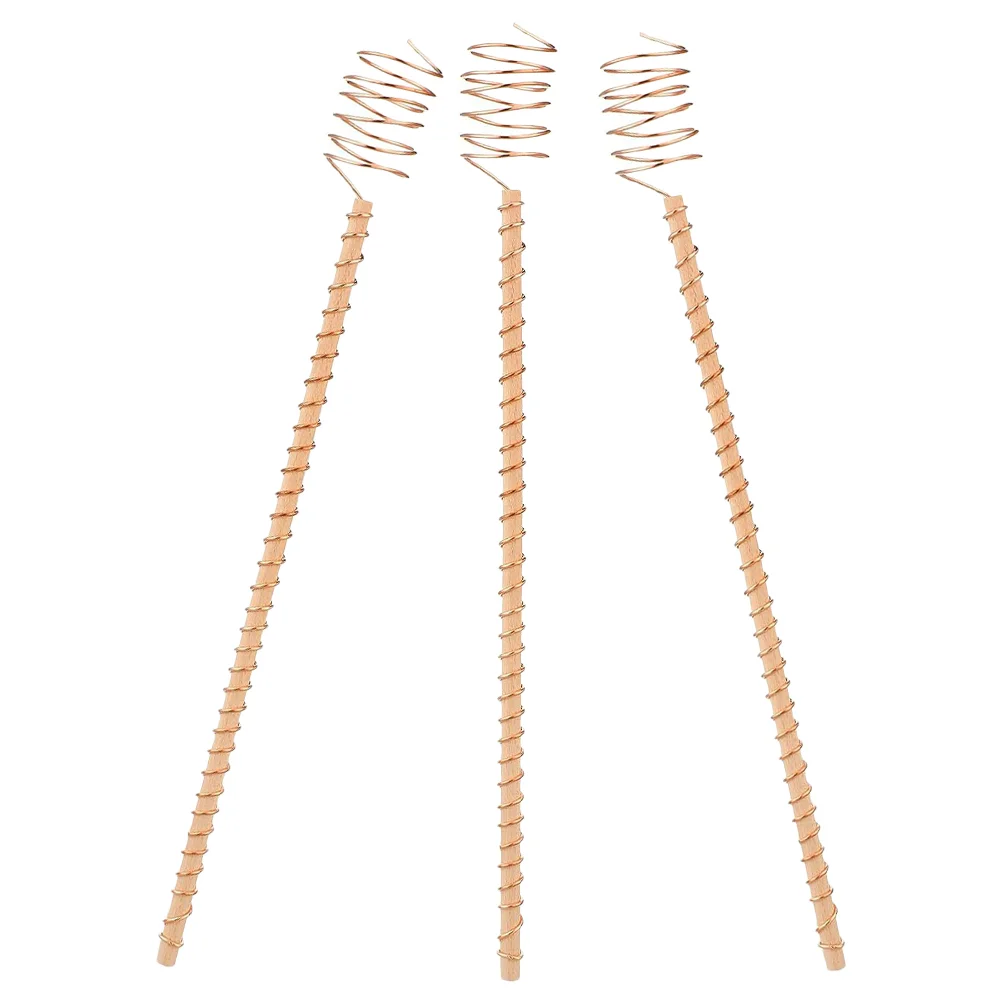 

3 Pcs Electroculture Plant Stakes Copper Wire Gardening Antenna for Vine Coil Plants Decorative