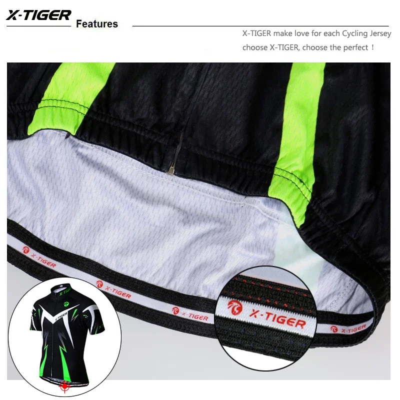X-TIGER Cycling Jersey Ropa Ciclismo Mountain RoadBicycle Shirt Breathable Quick Dry Men's Racing MTB Pro Sportswear 5