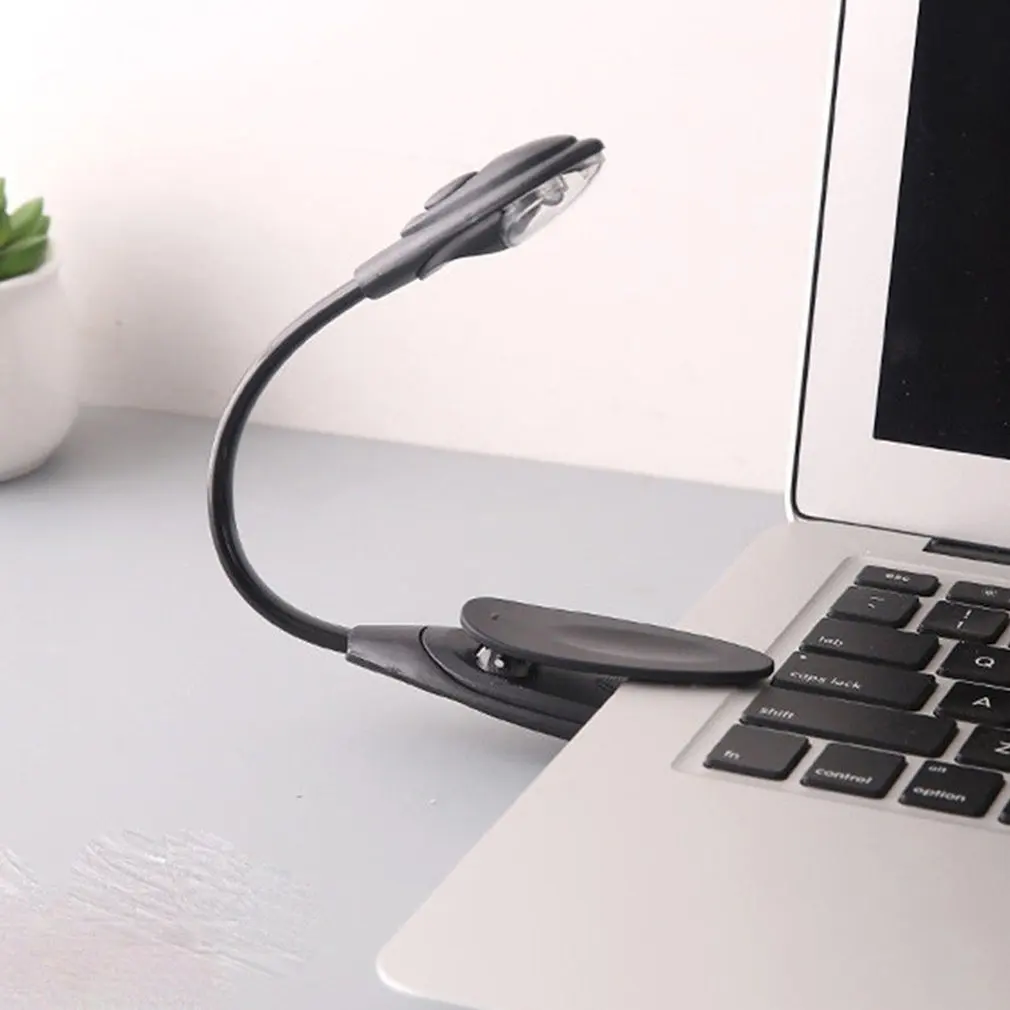 Hot Simplicity Brightness Eye Protection Clip Single Pole Lamp LED Book Light With Goosenecks Clip Reading Desk Flexible Lamp