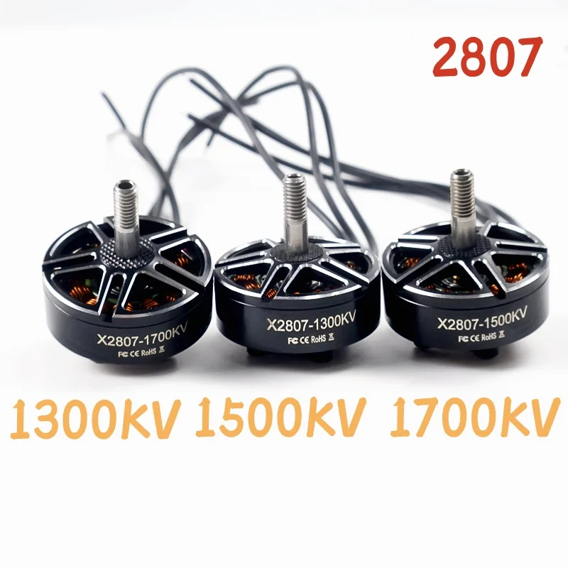 Vue éclatée du moteur brushless 2807 1700KV montrant stator et aimants