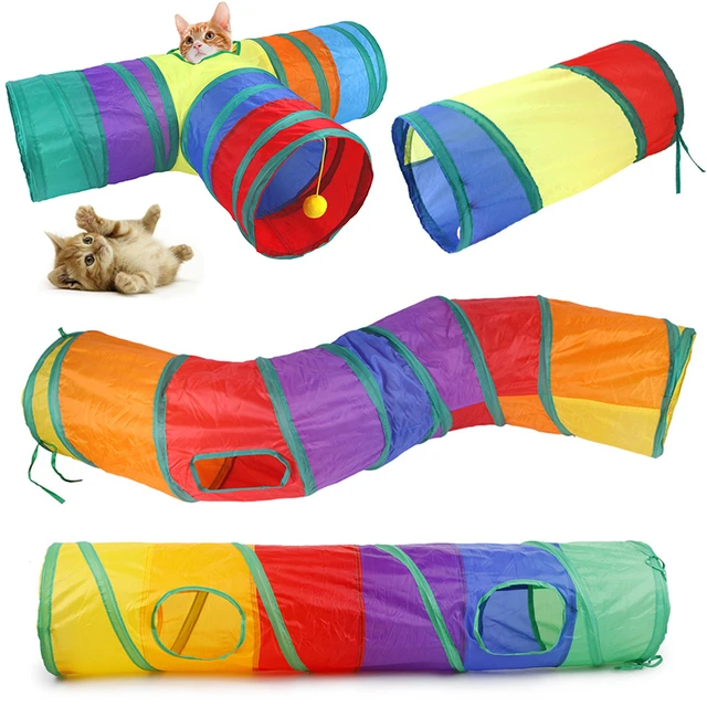 Dobrável gato túneis tubo interativo brinquedos peep buraco cama casa tubo  labirinto barraca de jogo para cães coelho filhote cachorro grandes gatos  furões - AliExpress