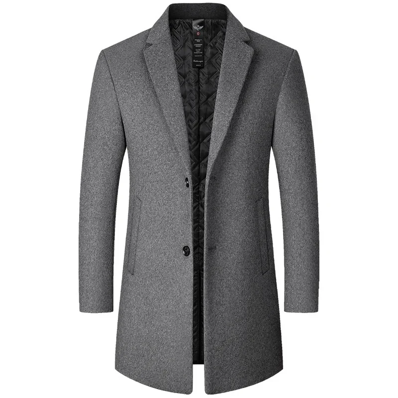 Description Picture 4 of itemMens Fashion Winter Parkas Male Long Trench Coat Cashmere Blazer Suit Coats Jackets for Men Wool Jacket Suits Overcoat Clothing