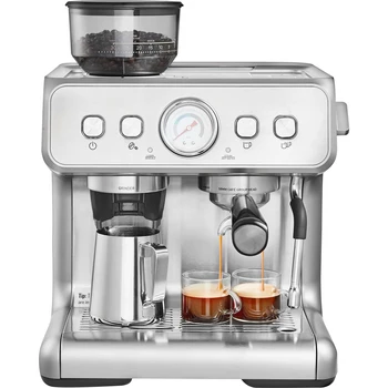 SucceBuy Espresso Machine with Grinder 15 Bar Semi-Automatic Espresso Coffee Maker with Milk Frother Steam Wand 1
