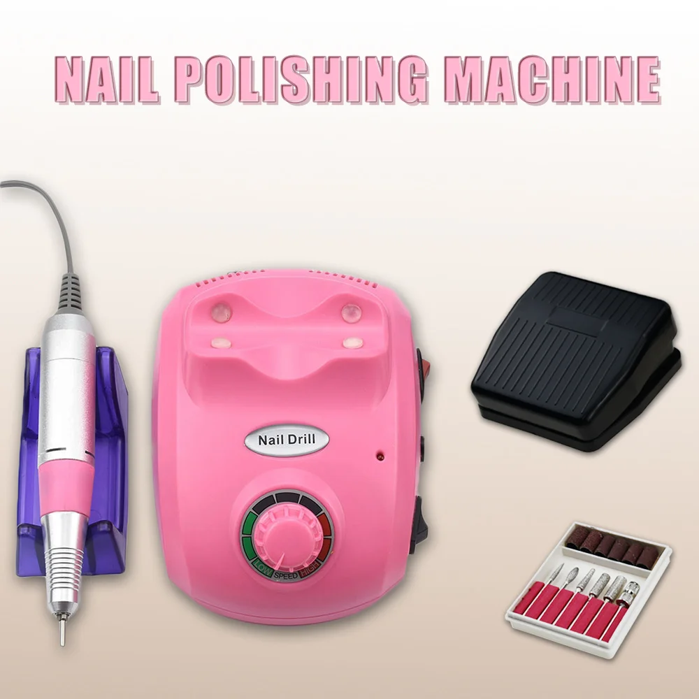 

Nail Drill 20W Professional Electric Manicure Machine 35000RPM Milling Cutters Nail Art Nail File With Cutter Nail Kits Tool