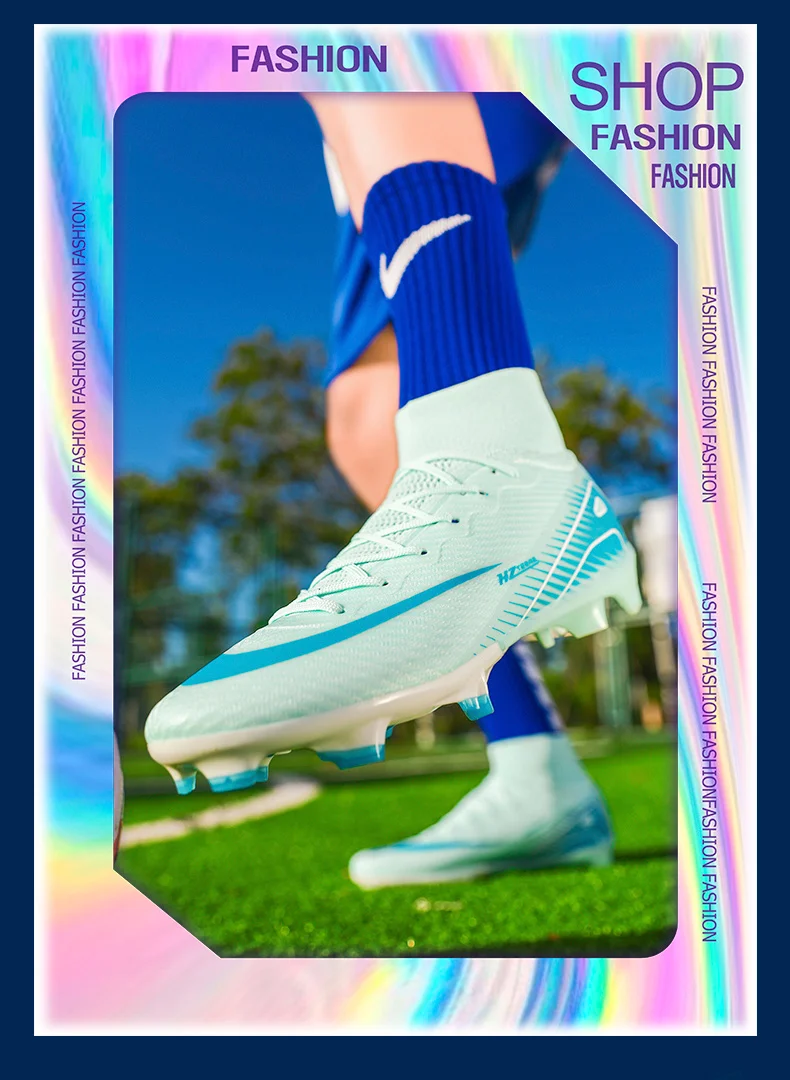 Men Football Boots High Quality Soccer Shoes 2025 New Ultralight FG/TF Soccer Cleats High Top Grass Training Football Boots