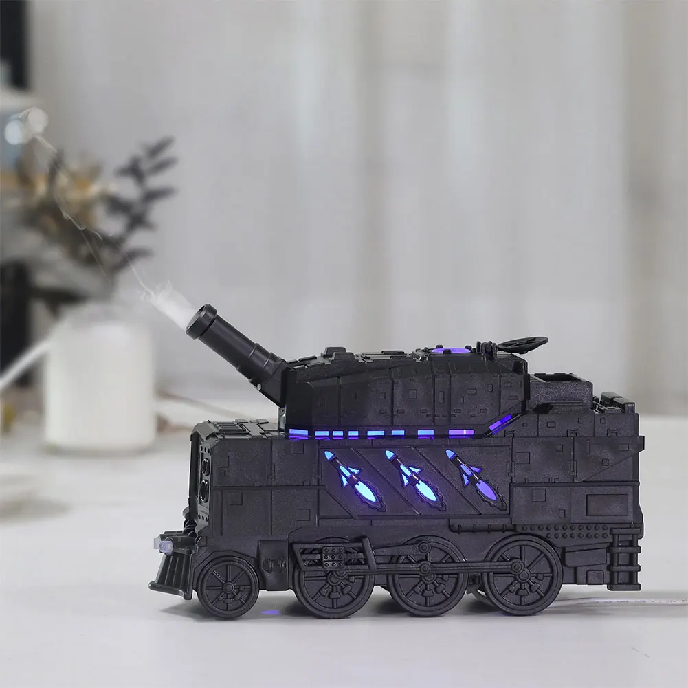 Mini Tank Shape Essential Oil Diffuser with Lights Aromatherapy Diffuser Air Diffuser Humidifier for Bedroom Home Office 3