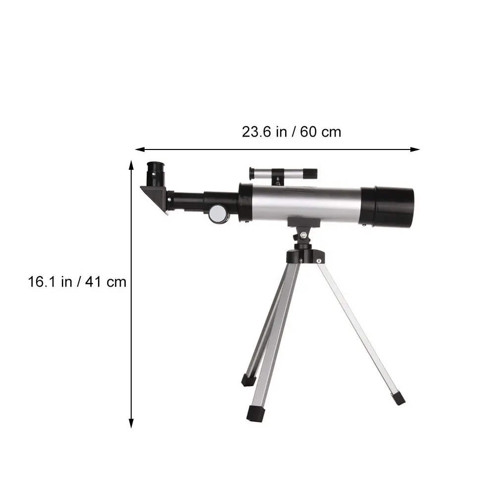 1세트 천문 망원경 36050Mm 야외 탐험 고배율 굴절식 별 관측 단안경 삼각대 90X