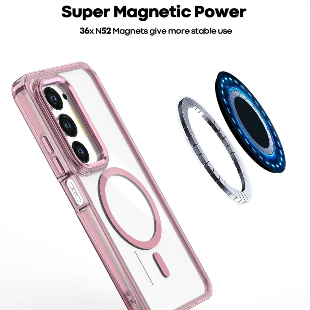 Enhanced Magnetic Metal Lens Protective Case with Magsafe Ring Compatibility
