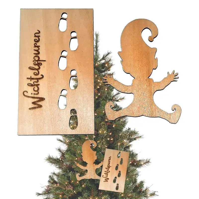 

Christmas Gnome Stencil Footprints Wooden Footprint Stencils Christmas Floor Template Footprint Template Window Decorations