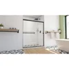 Alliance Pro BG 56-60 in. W x 70 3/8 in. H Semi-Frameless Sliding Shower Door in Matte Black and Clear Glass, glass shower door 3