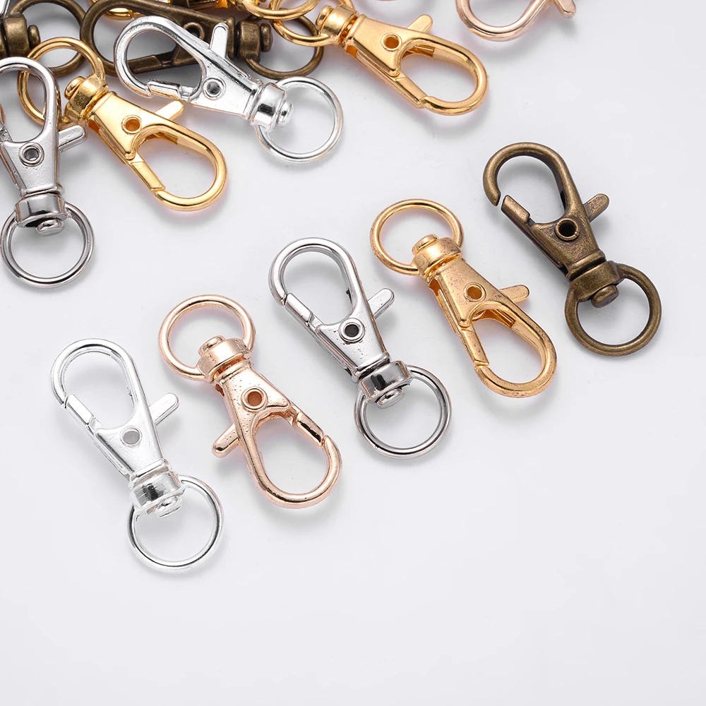 5-10 Stück Legierung Karabinerhaken Trigger Clips Schnallen für Schlüsselanhänger Karabinerverschluss Haken für Halskette Schlüsselanhänger Verschluss Schmuckzubehör – Detail 5
