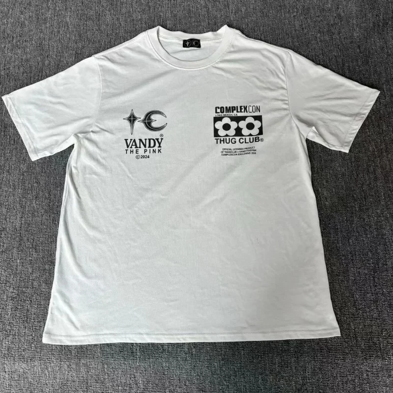 

Good Quality White Thug Club Rock Fashion T-shirt Men Thug Club Women Vintage Tee Oversized Short Sleeve GYM