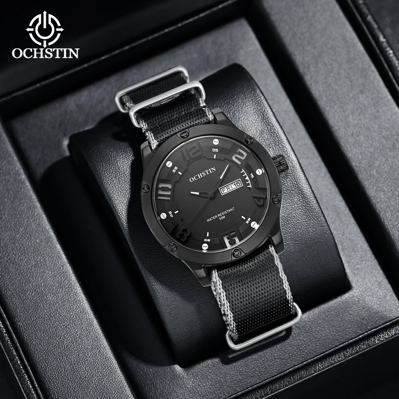 Ochstin Creative Nylon Series Casual, Simple, and Multi functional Calendar Quartz Movement Waterproof Watch Men's Quartz Watch