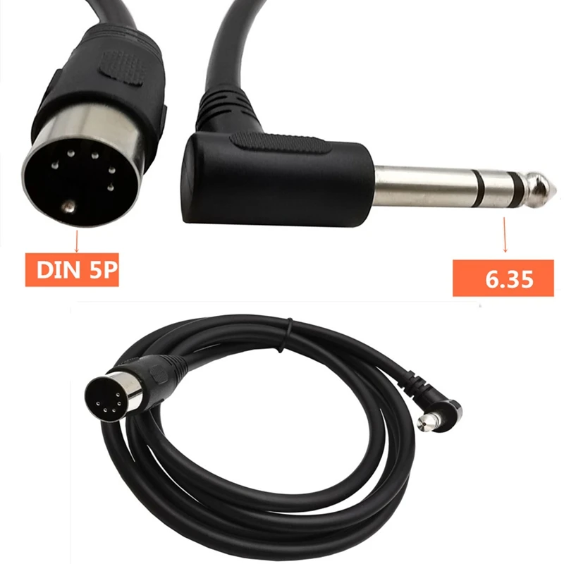 MIDI Din 5Pin штекер к Monoprice 6,35 мм (1/4 дюйма) мужской разъем TRS стерео аудио кабель 1,5 м