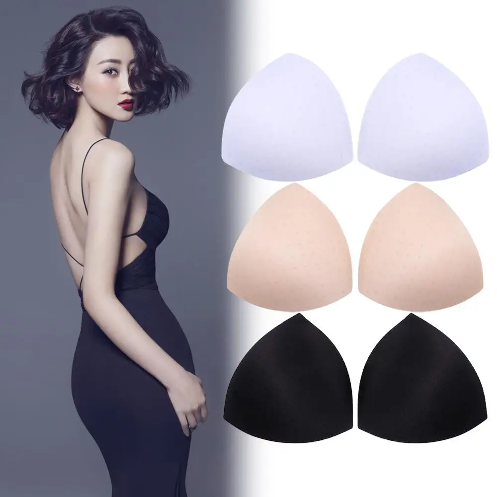 

Bra Adjustable Summer Triangle Inserts Cups Breast Bra Inserts Chest Thin Chest Pads Women Chest Cups Sponge Bra Pads