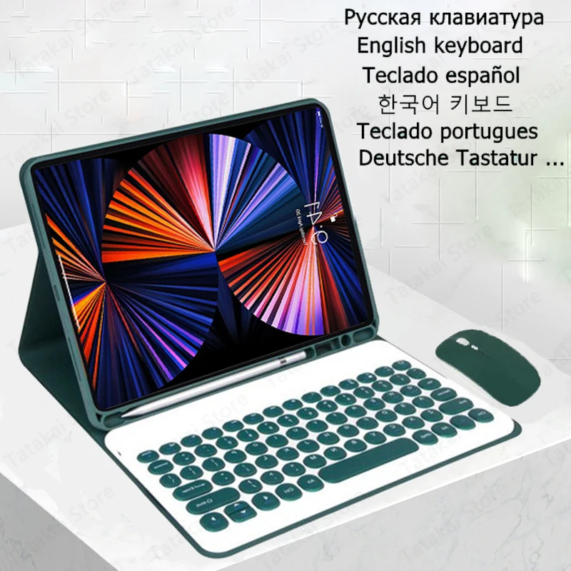 Funda Teclado Per Samsung Galaxy Tab A9 + A9 Plus 2023 Sm-X210 X215 X216 Custodia Con Portapenne A9 + A9 Plus Tastiera Bt Wireless