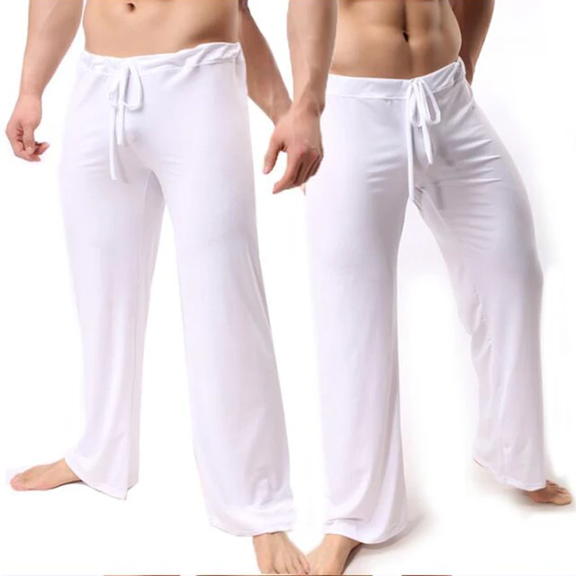 Brand Man Long Pant Sleepwear Comfy Breathable Slip Mans Sleep Bottoms Men's  Casual Trousers Homewear See Through Pajama Pants - AliExpress