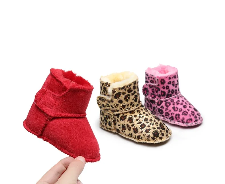 Baby Ankle-covered Boots Cute Bowknot Warm Lining Winter Infant First Walking Shoes for Baby Girls Soft Cotton Sole Baby Likes 2