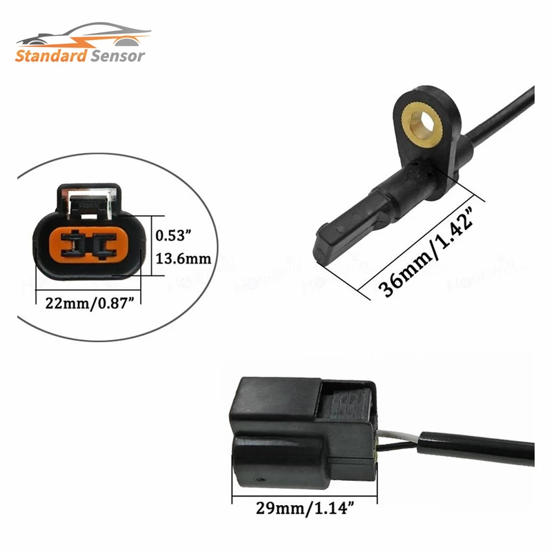 1set Rear Left Right MR977399 MR977400 ABS Wheel Speed Sensor for Mitsubishi Grandis 2004-2010 2.4L MPV