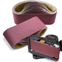 10pc/set Sand Belts Sandpaper for Tank Surface Sanding Belt Machine 60/80/120/180/240grits Wood Polishing Annular Abrasive Bands