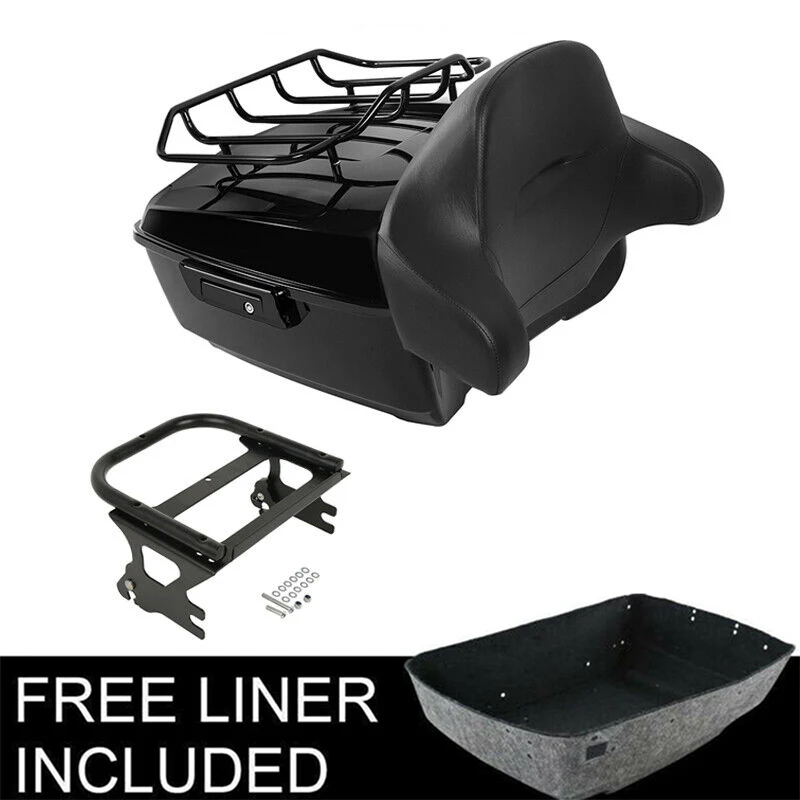 Moto King Pack Trunk 2 Up Rack Per Harley Tour Pak Street Glide Electra Glide 1997-2008