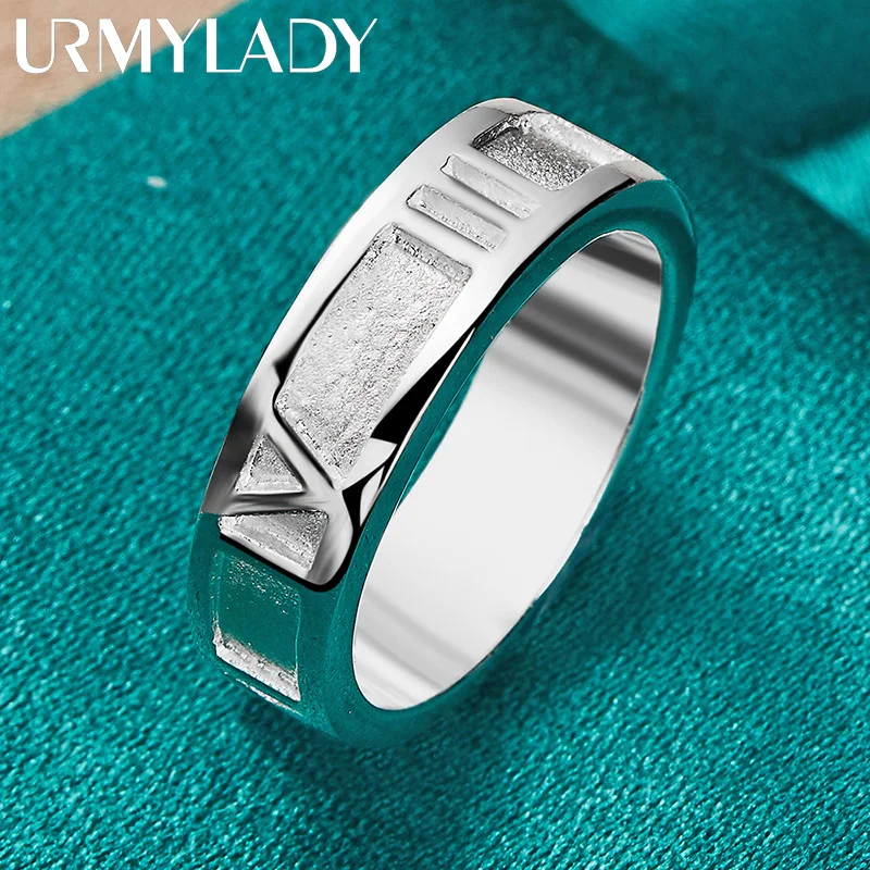 Urpwady 925 فضة الجوف جولة الأرقام الرومانية الدائ...