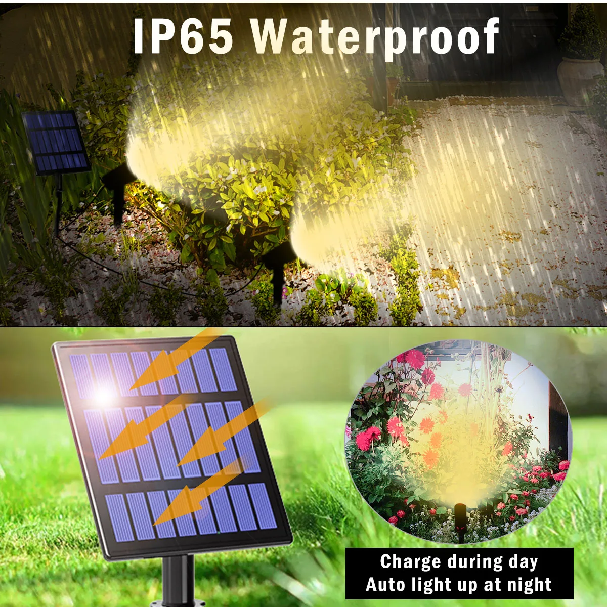 Led Solar Light Outdoors Ip65 Waterproof Warm White Cold White Solar Garden Lighting Outdoor Decoration Lawn Lamps