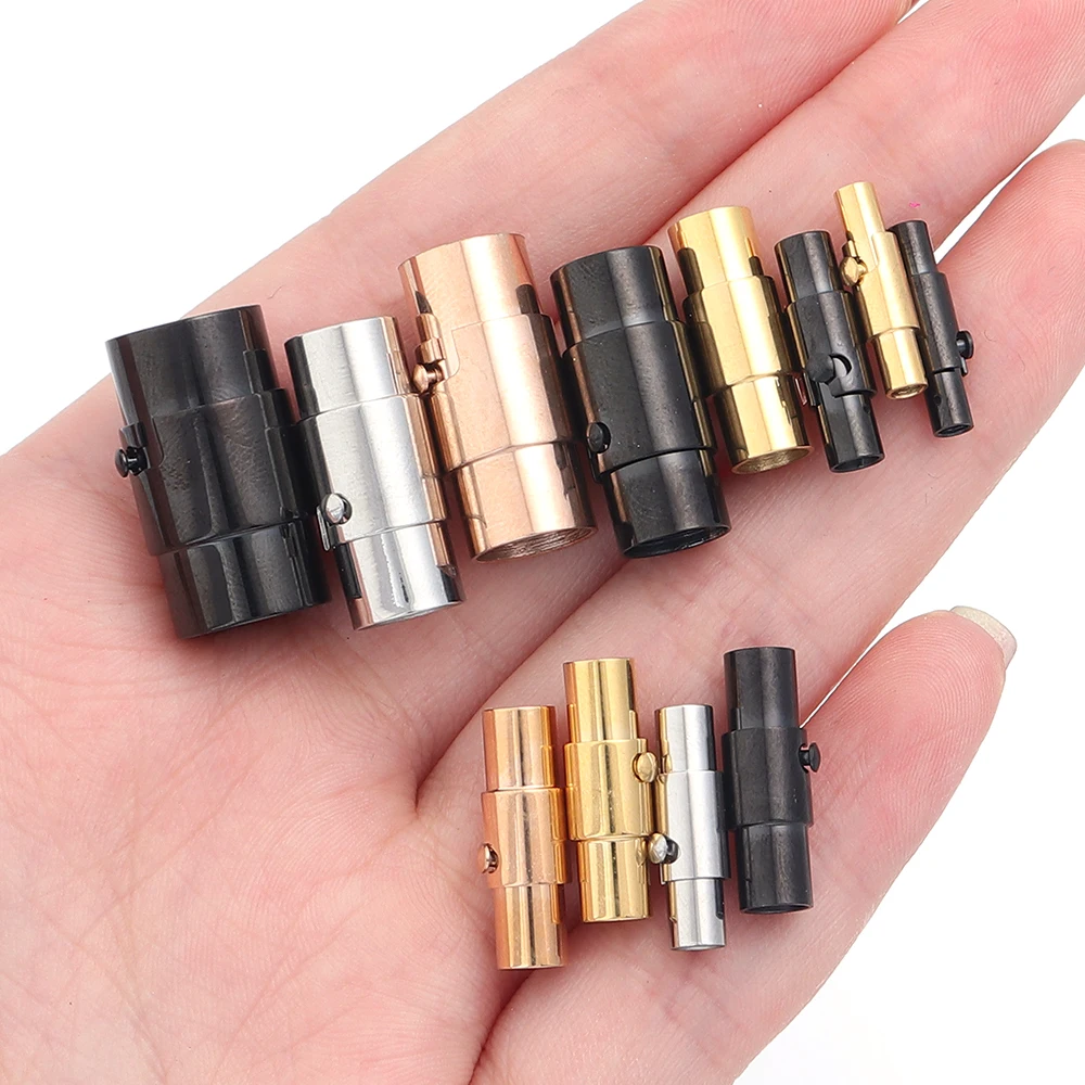 Stainless Steel Strong Magnetic Clasps Leather Cord End Clasps