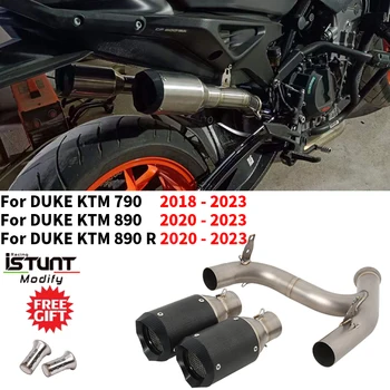 Slip On For KTM DUKE 790 890 KTM790 890 890R 2018-2023 Motorcycle Exhaust System Escape Modified Titanium Alloy Mid Pipe Muffler