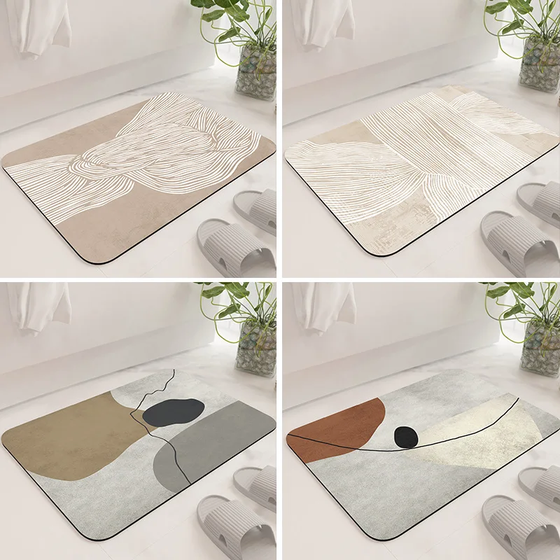 

Soft Diatomite Foot Mat Bathroom Water-absorbent Non-slip Rug Household Quick-drying Bath Mats Washroom Door Carpet