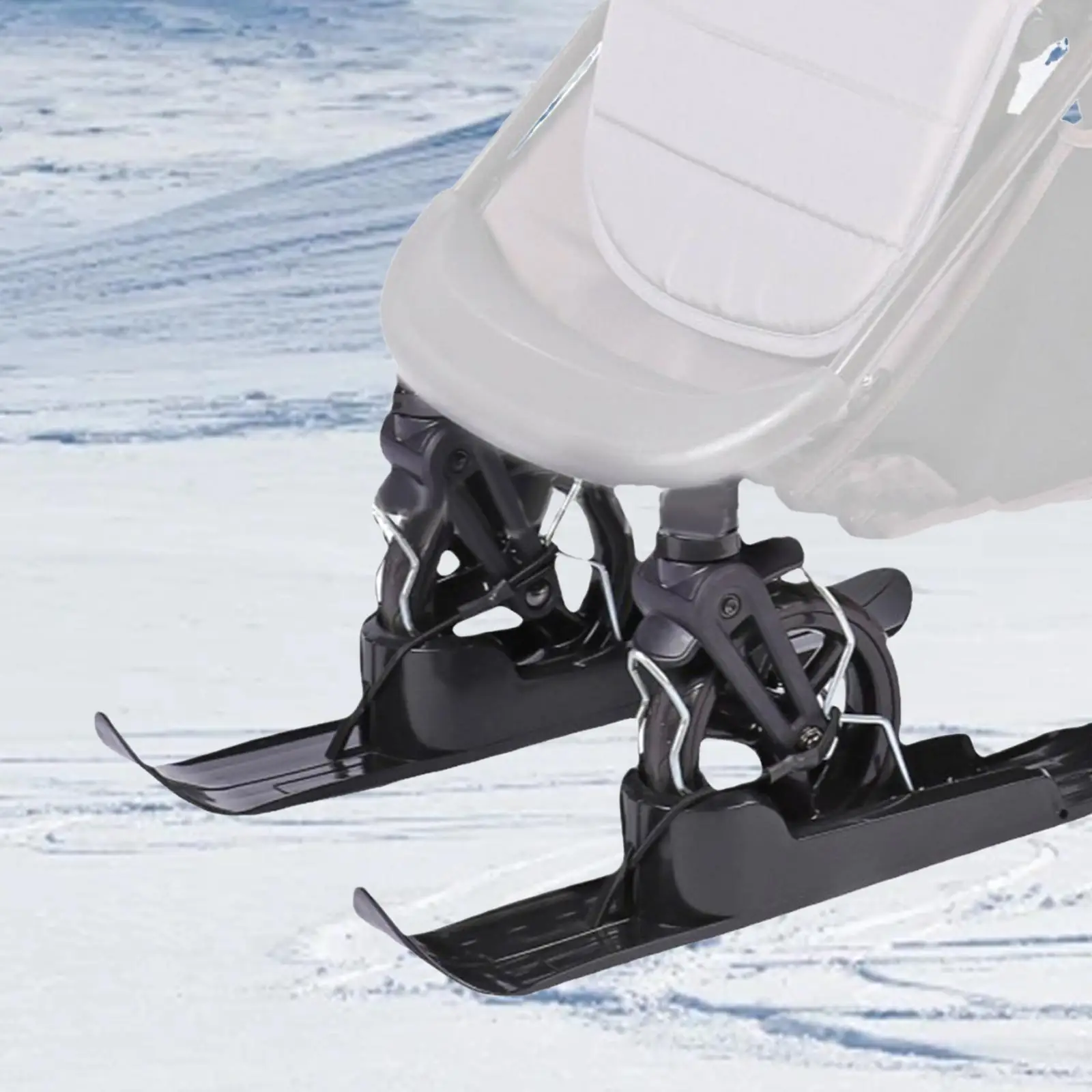 2x Snow Sledge Board Beach Skateboard Winter Snow Sled Scooter Sledge Accessories for Balancing Bike Scooter Disabled Wheelchair