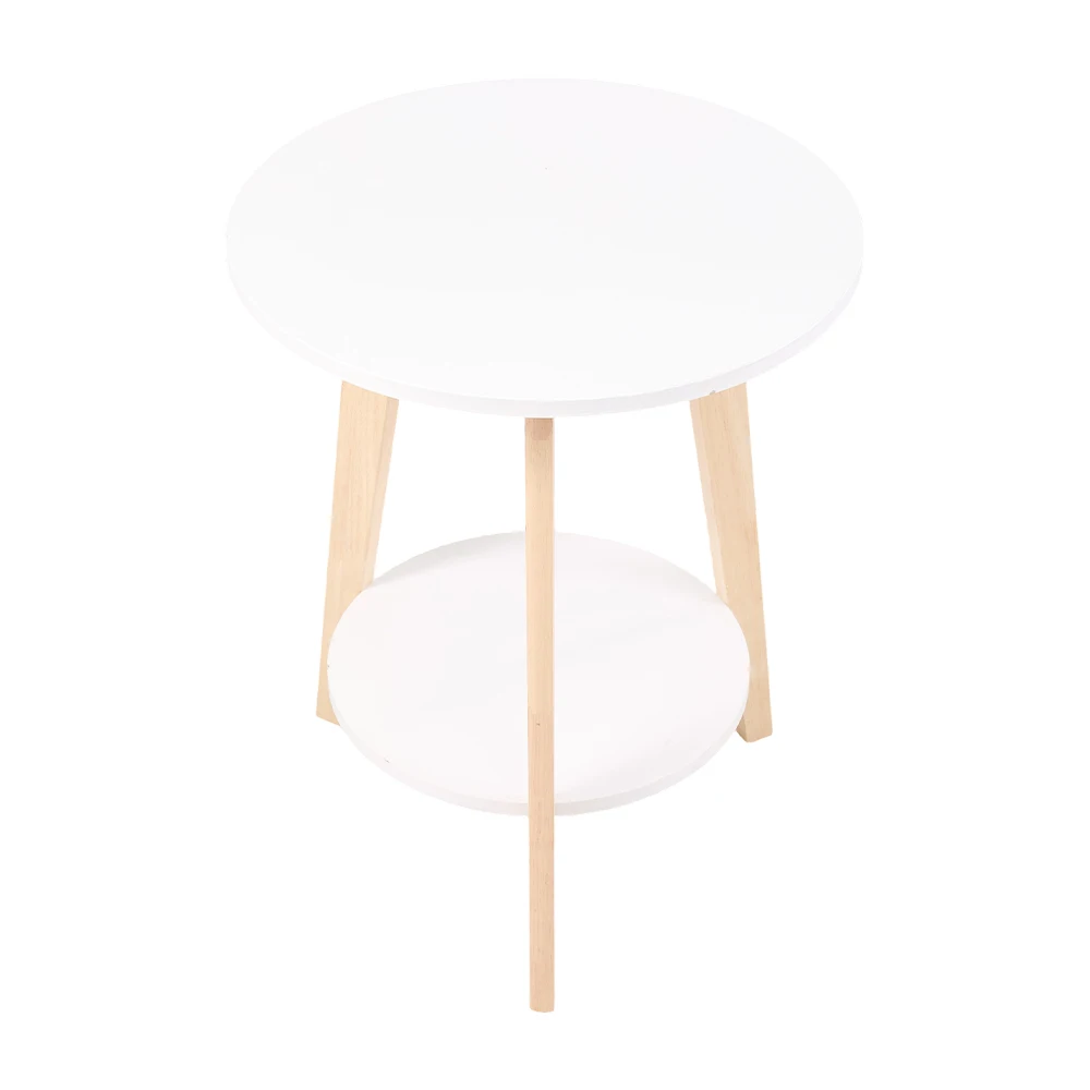 【Breeins】2-Tier Round Wooden Coffee Side Table