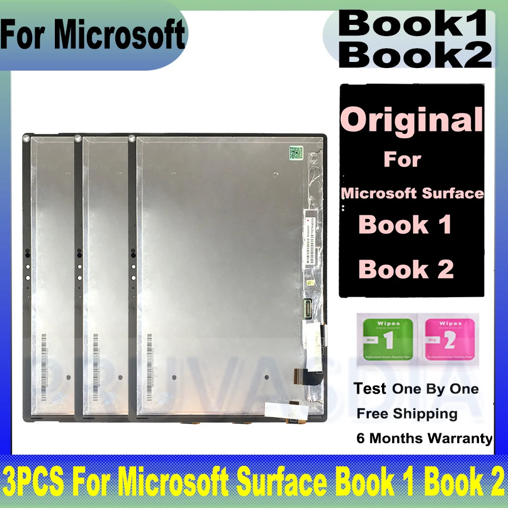 3 PCS original 13.5" LCD For Microsoft Surface Book 1 Book 2 1703 1704