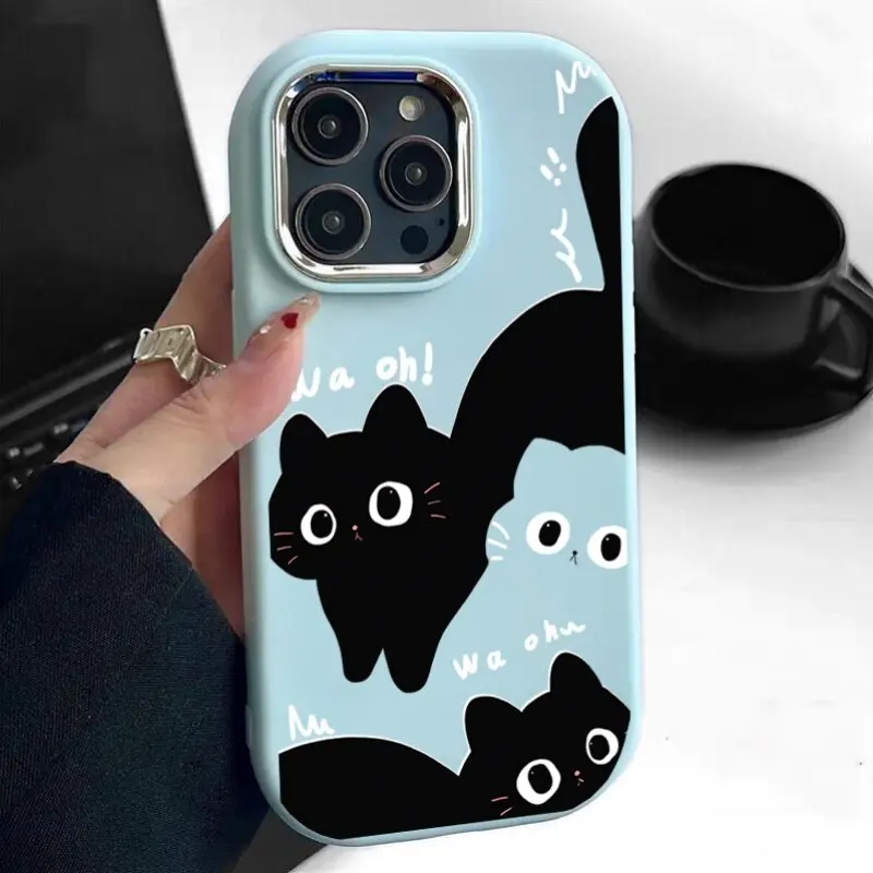 Adorable Black Cat Protective Phone Case