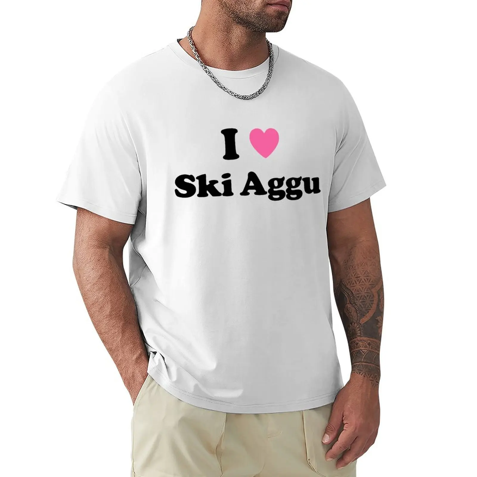 

I love skiing aggu T-Shirt plus sizes quick-drying mens tall t shirts