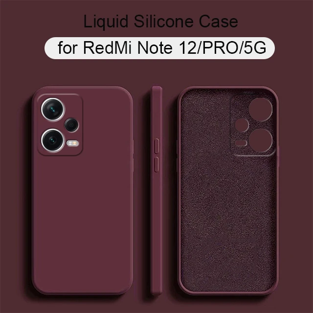 Luxury Cover for Xiaomi Redmi Note 12s 4G Ultra Soft Square Liquid Silicone Fundas  Redmi Note12s Note 12 s 4G Luxury Case - AliExpress