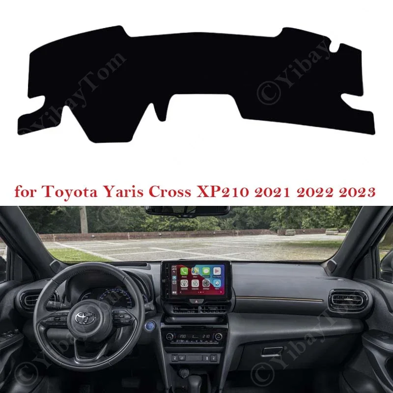 Car Cover For Toyota Yaris Cross XP210 Dashboard Protect Cover Pad Rug Car Inner Anti-sun Anti-Slip Mat Sticker Accessories