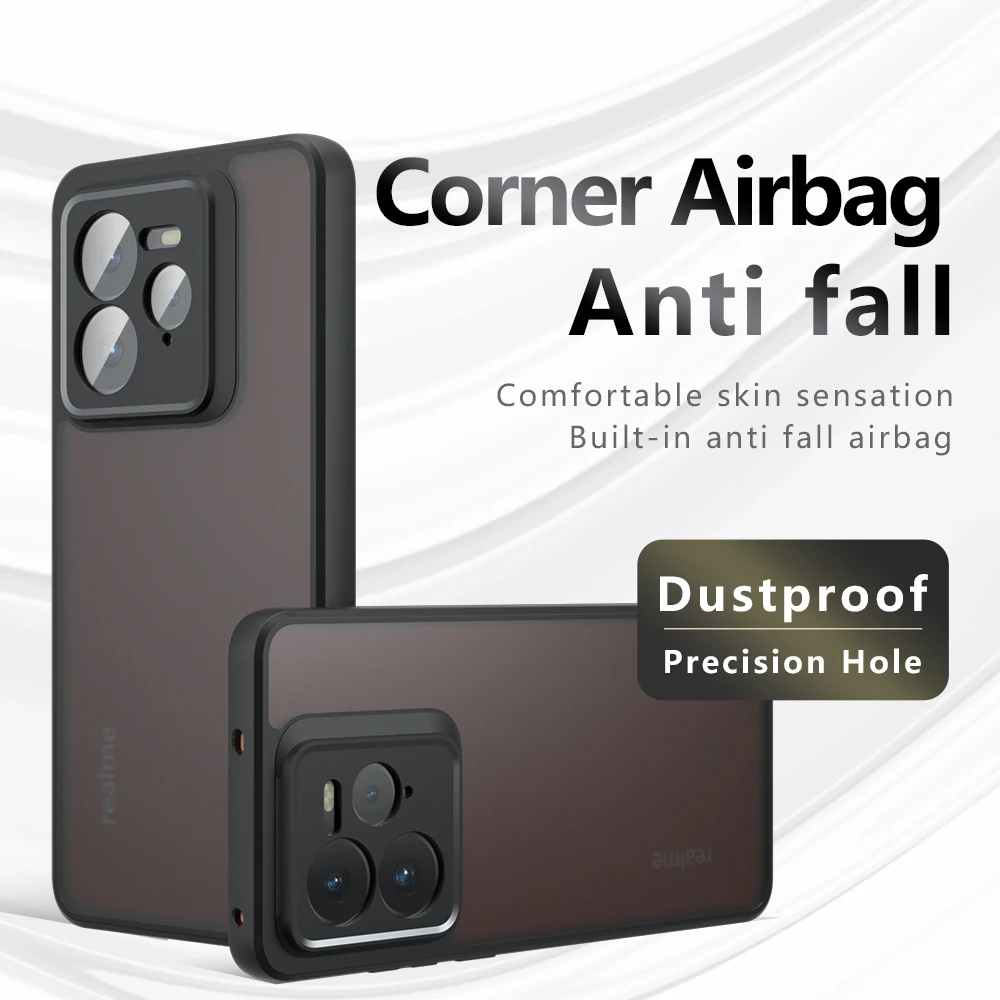 Shockproof Frosted Matte Anti-Fingerprint Transparent Smartphone Case