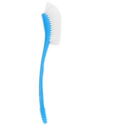 Premium Bottle Cleaning Brush Set with Firm Nylon Bristles and Curved Design (Blue)