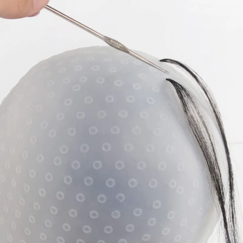 Nuovo Cappello Professionale per Colorazione Capelli da Salone, Cappello in Silicone con Gancio per Tintura e Mèches, Strumenti per lo Styling dei Capelli - immagine 3